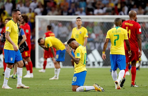 brazil thua Bỉ