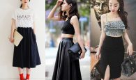 6 tips phối đồ với chân váy ôm đen cho nàng quyến rũ