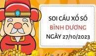 Soi cầu lô tô xổ số Bình Dương ngày 27/10/2023 thứ 6 hôm nay