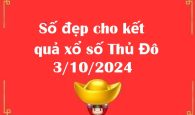 Số đẹp cho kết quả xổ số Thủ Đô 3/10/2024